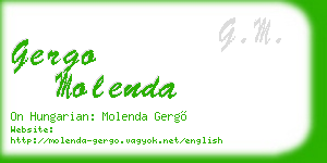 gergo molenda business card